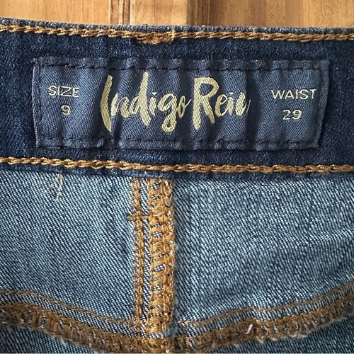 NWT Indigo Rein Dark Blue Denim Mini Skirt Coastal Cowgirl - photo 2