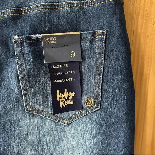 NWT Indigo Rein Dark Blue Denim Mini Skirt Coastal Cowgirl - photo 4
