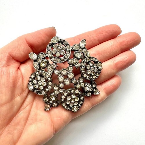 1pc 2.5 inches Vintage rhinestone belt buckle - photo 4