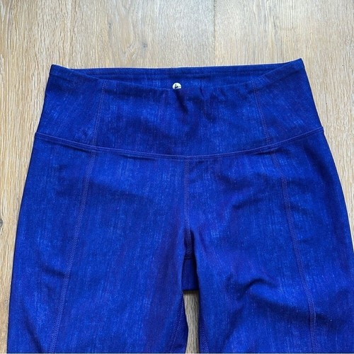 90 Degree By Reflex Indigo Blue Crop Yoga Leggings - XS - photo 3