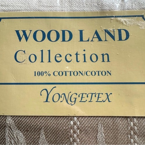NOS NWT Vintage Yongetex Wood Land Collection 100% Cotton Tablec - photo 2