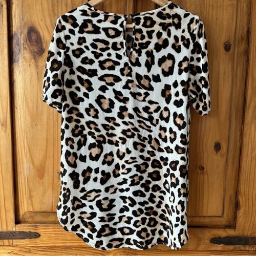 H&M Leopard Print Short Sleeve Blouse - photo 2
