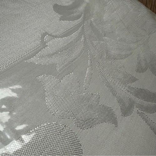 NOS NWT Vintage Home Studio Damask White Tablecloth - 62" by 84" - photo 3