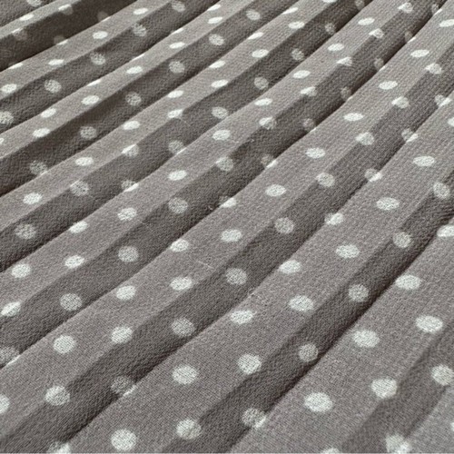 Smart Set Pleated Mini Skirt Grey with White Polka Dots -Size 00 - photo 4