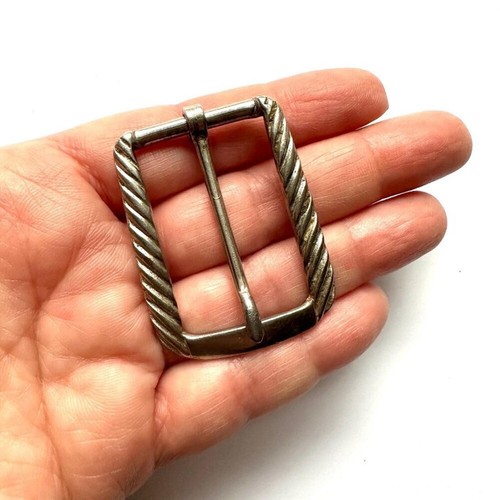 Vintage 90's Distressed Silver Tone Belt Buckle (45mm x 35mm) - photo 5