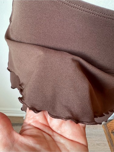 Body Glove Chocolate Brown Tiered Mini Skirt Y2K Style - M - photo 2