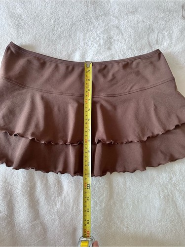 Body Glove Chocolate Brown Tiered Mini Skirt Y2K Style - M - photo 5