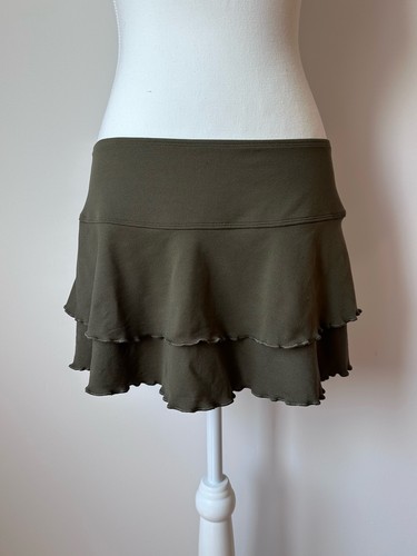 Body Glove Army Green Tiered Mini Skirt - M