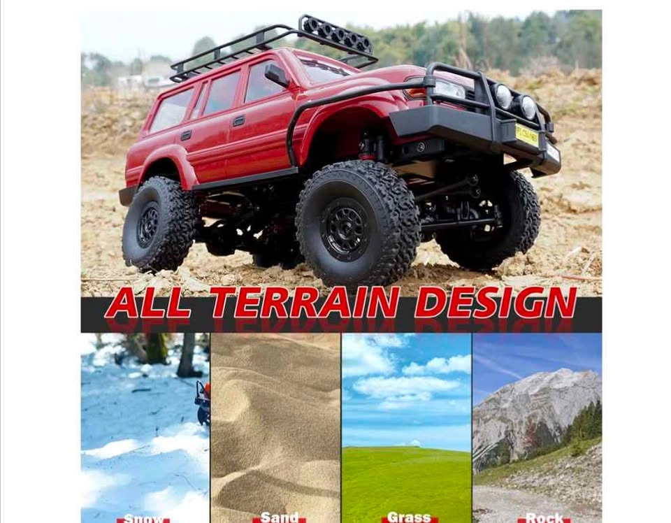 WPL C54 1/16 RC Crawler, 4WD Off-Road Truck, Remote + Battery - photo 3