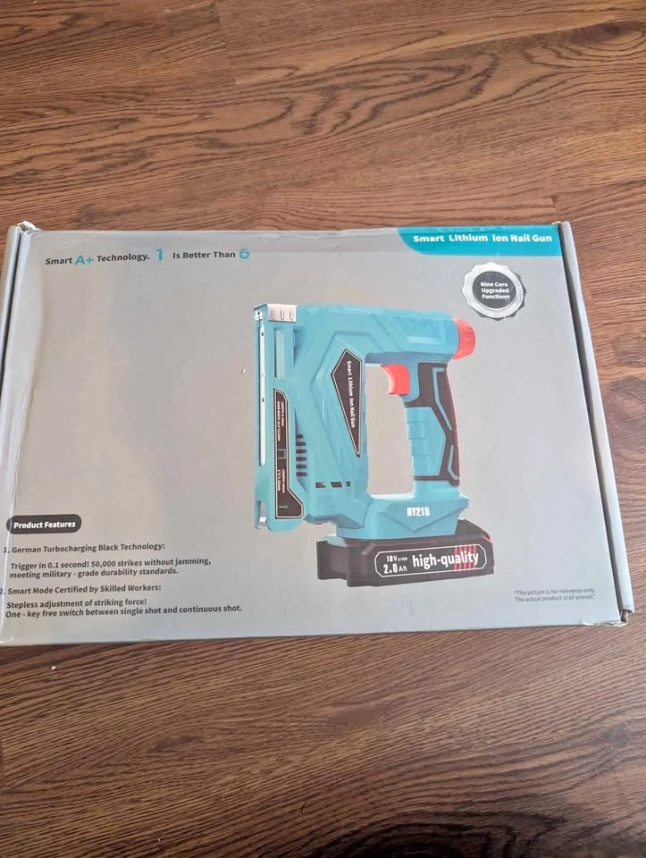 Smart Lithium-Ion Cordless Electric Nail Gun - 18V