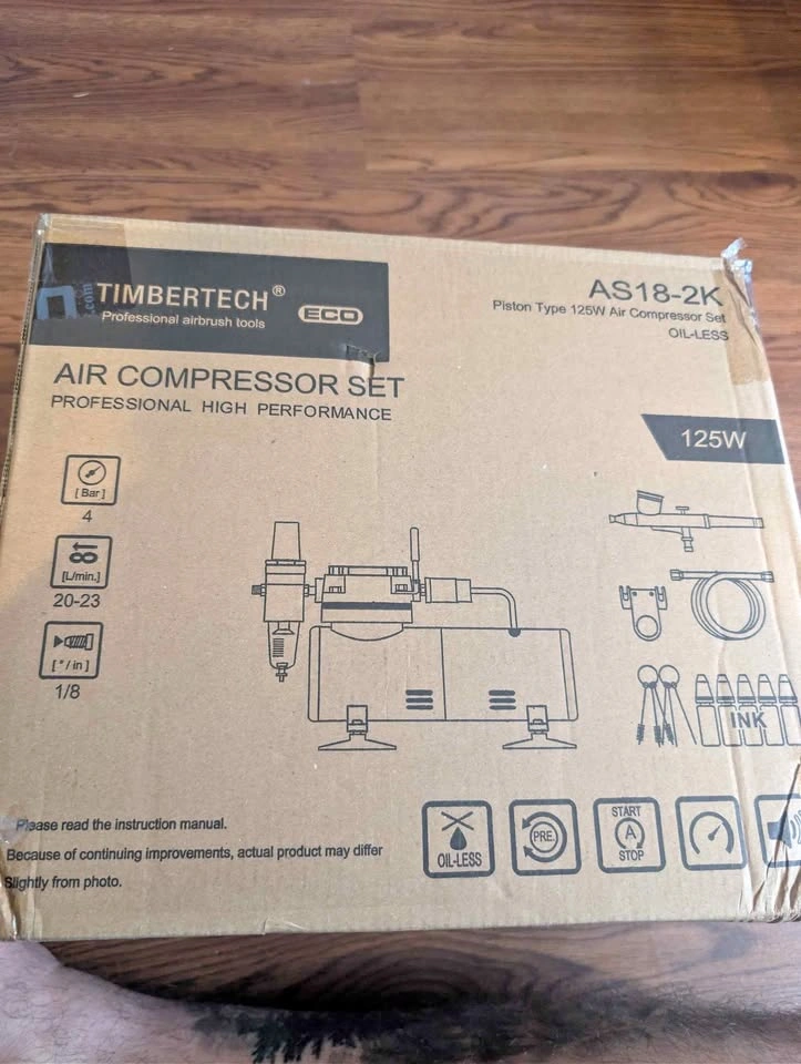 Timbertech AS18-2K Airbrush Compressor Kit