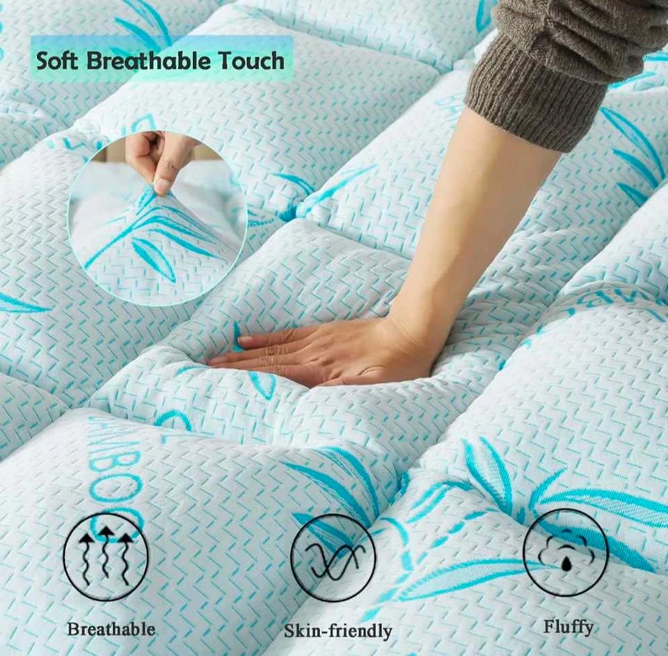 WhatsBedding 5 Inch Queen Mattress Topper - Extra Thick Bamboo - photo 2