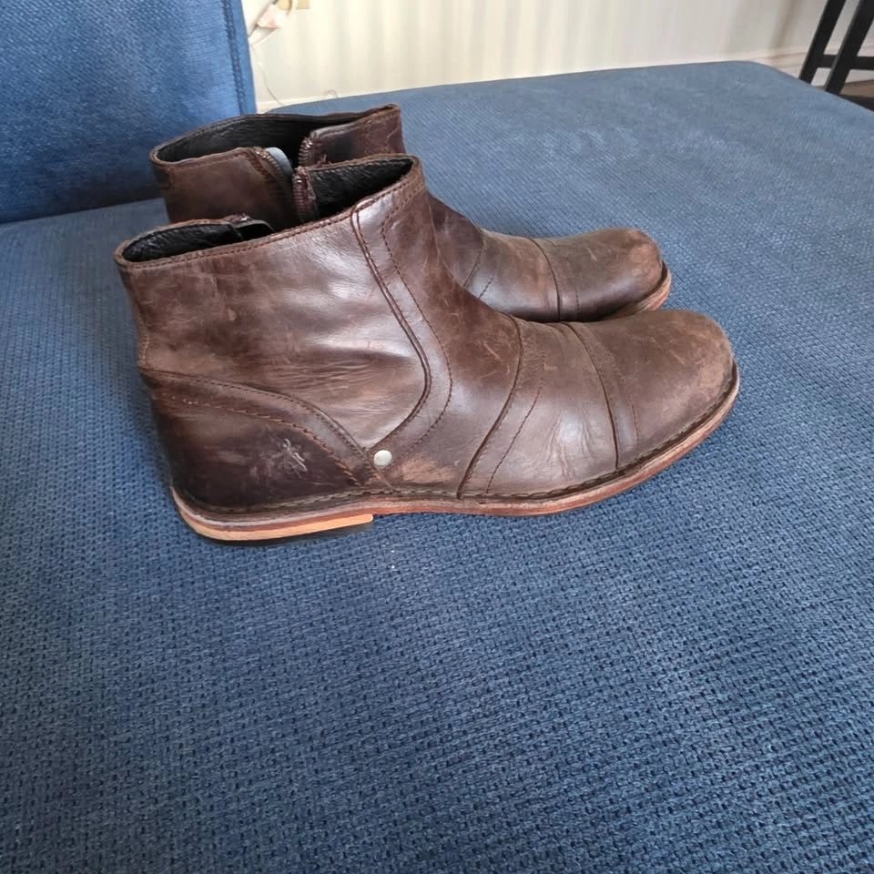Men's Leather Ankle Boots - photo 4