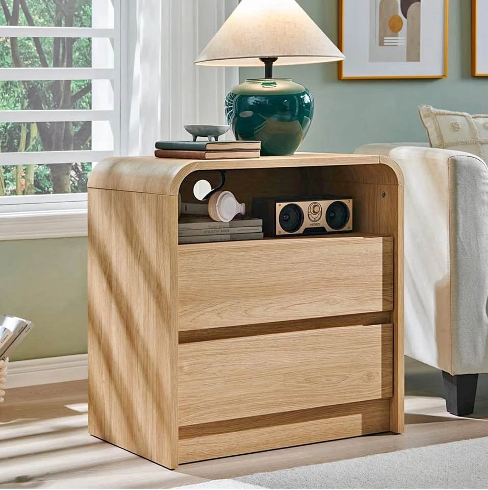 New in box- Modern Nightstand with Charging Station