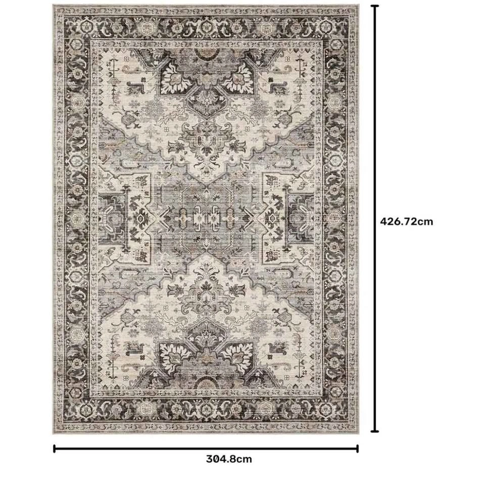 Brand new Vintage 10x14 Washable Area Rug - Brown - photo 2