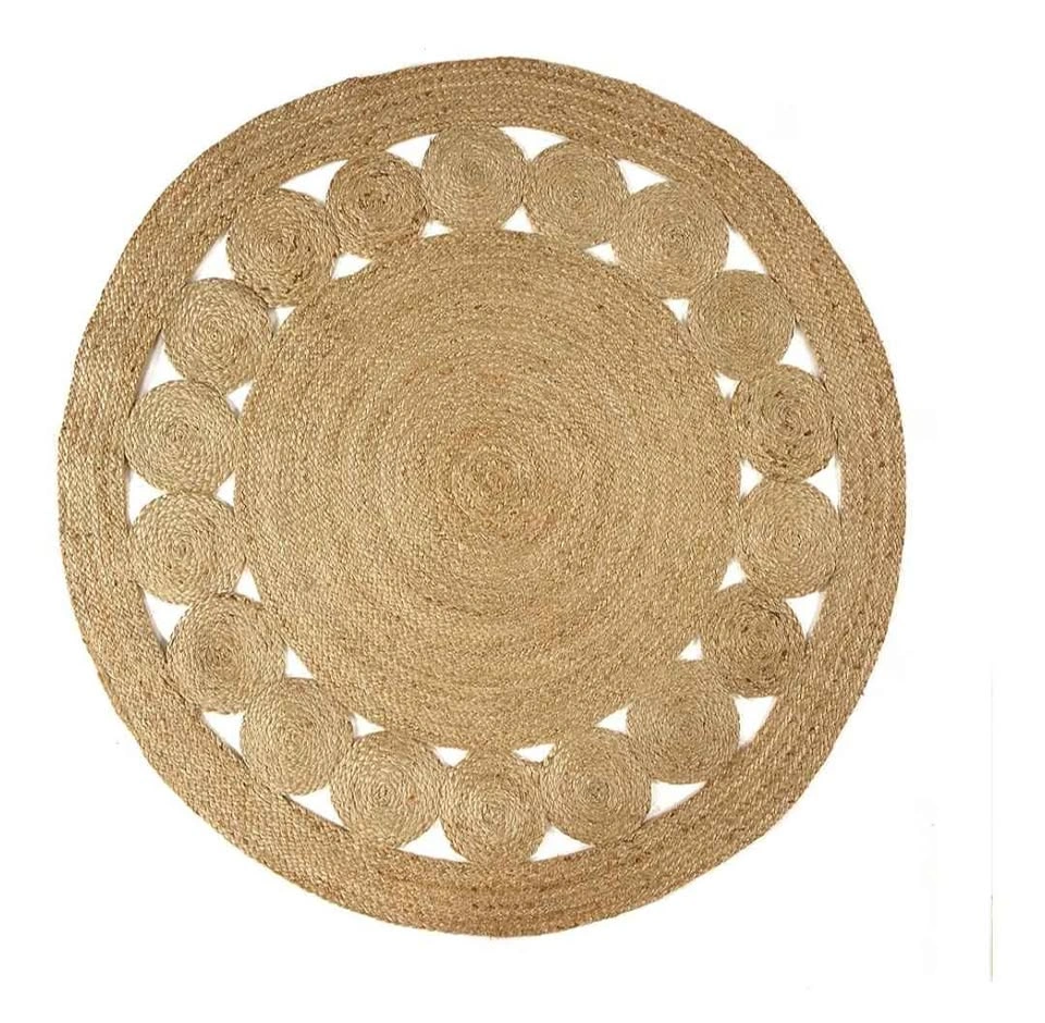 6ft Round Braided Jute Area Rug (brand new) - photo 5