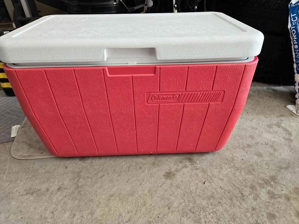Coleman Red and White Hard Chest Cooler