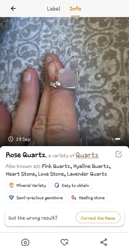 Rose Quartz Silver Ring