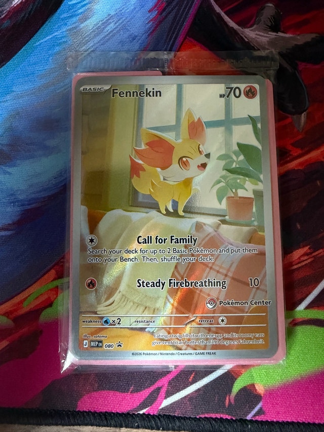 Fennekin 080 Pokemon Center Stamped Promo Card
