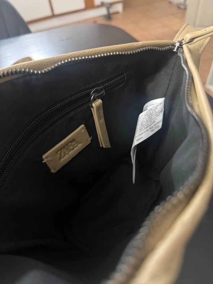 Zara Asymmetric Textured Shoulder Bag / Crossbody – Beige / Taup - photo 3