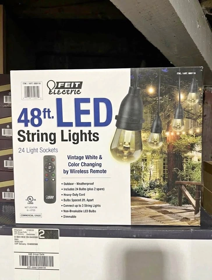 Feit Electric 48ft LED Color-Changing String Lights (144ft)