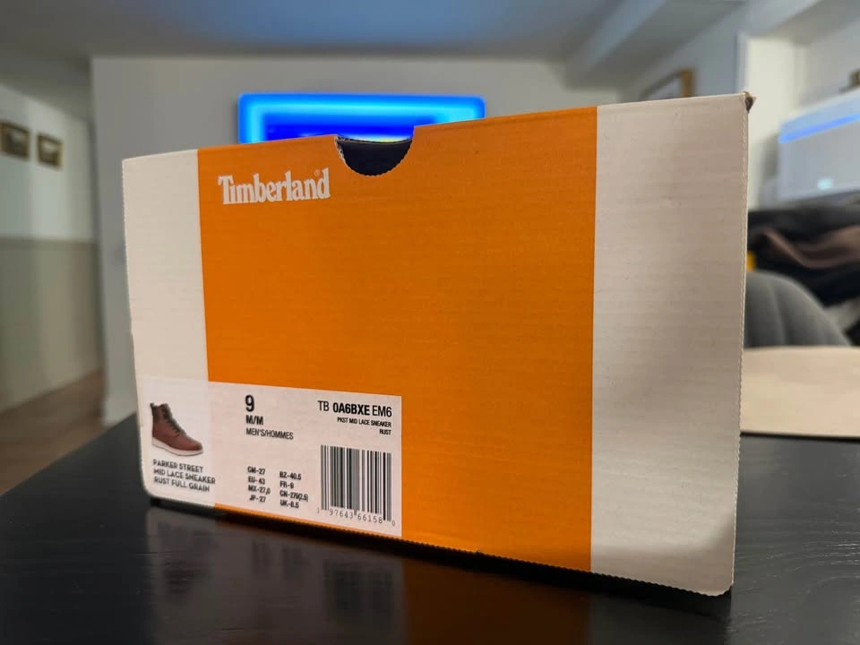Timberland Parker Street Mid Lace-Up Sneaker – Size 9 (Rust Leat - photo 2