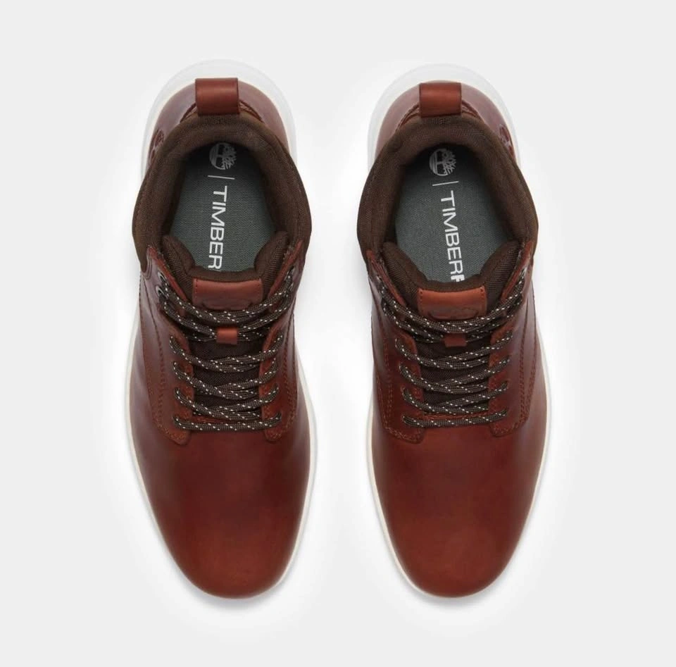 Timberland Parker Street Mid Lace-Up Sneaker – Size 9 (Rust Leat - photo 3