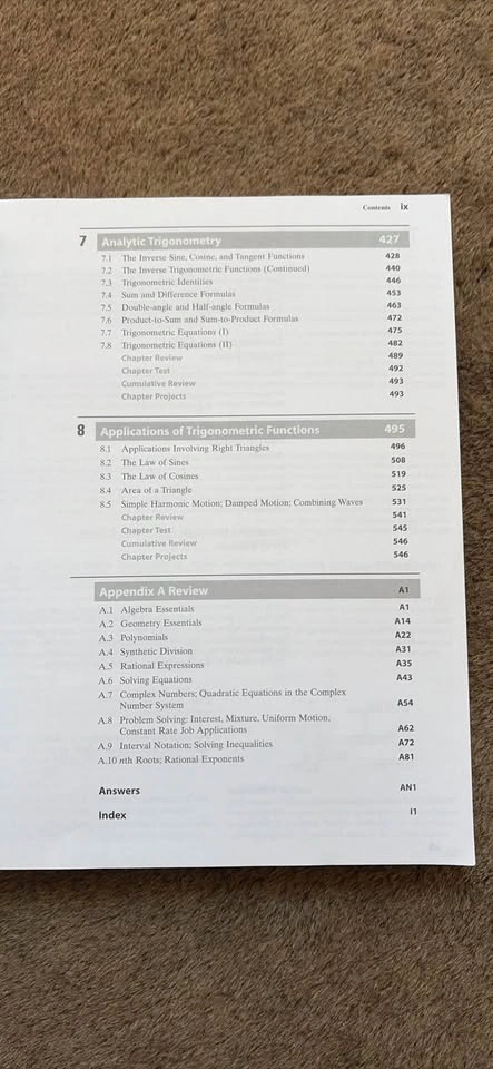 Precalculus Michael Sullivan 8th Edition Textbook with Test Prep - photo 4