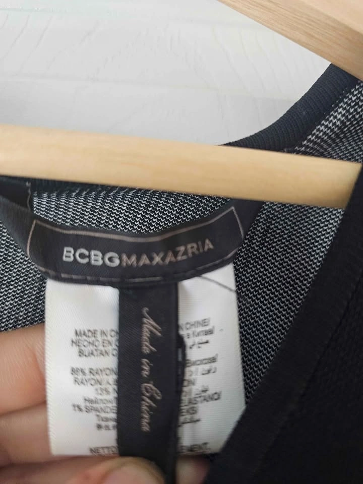 BCBGMAXAZRIA “Evinna” Black & White Dress – Size Medium – NWT - photo 2