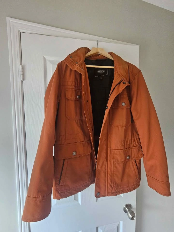 Men’s Coach Jacket – Size Medium – Burnt Orange/Rust - photo 2