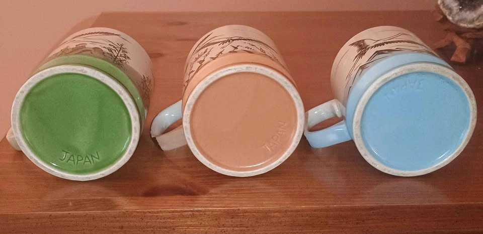 3x Vintage Otagiri Crane Mugs - photo 5