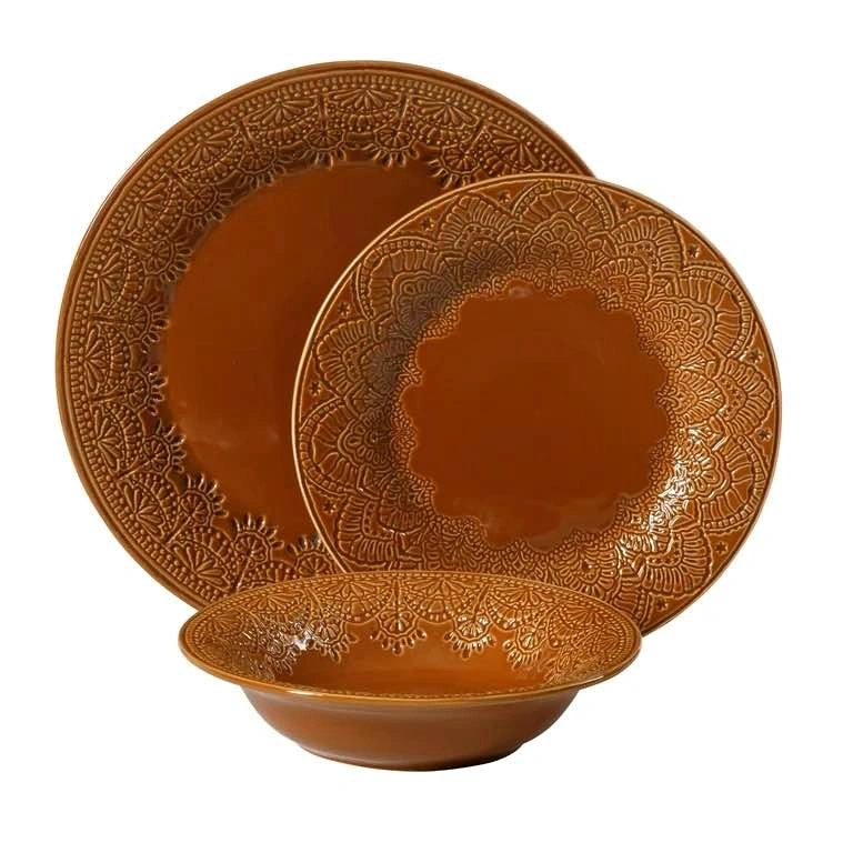 NEW Pioneer Woman Vintage Lace 12-Piece Dinnerware Set