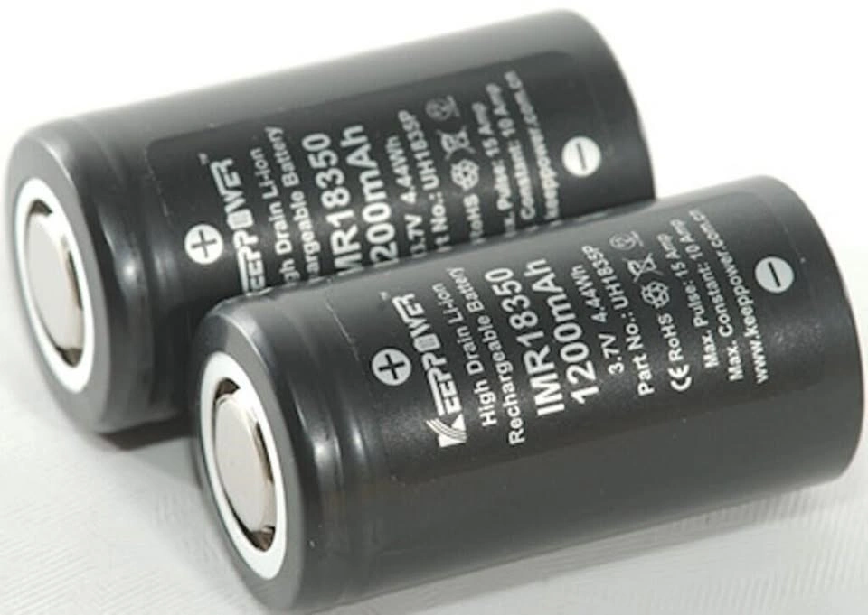 New 2pcs KeepPower 10A IMR18350 Li-ion Rechargeable Batteries - photo 2