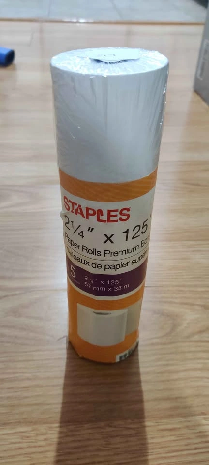 New 4 Pack Staples Thermal Paper Rolls, 2-1/4" x 125' - photo 2