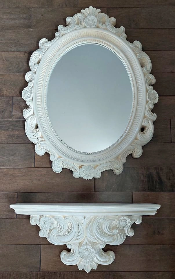 Antique Mirror & Shelf