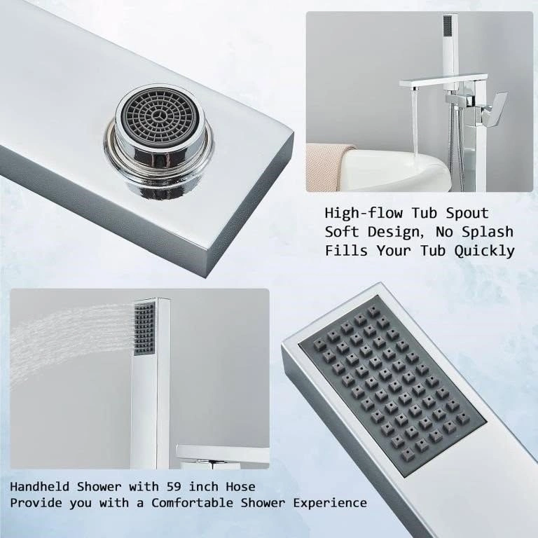 NEW GMUSRE Freestanding Bathtub Faucet & Shower Head - photo 3