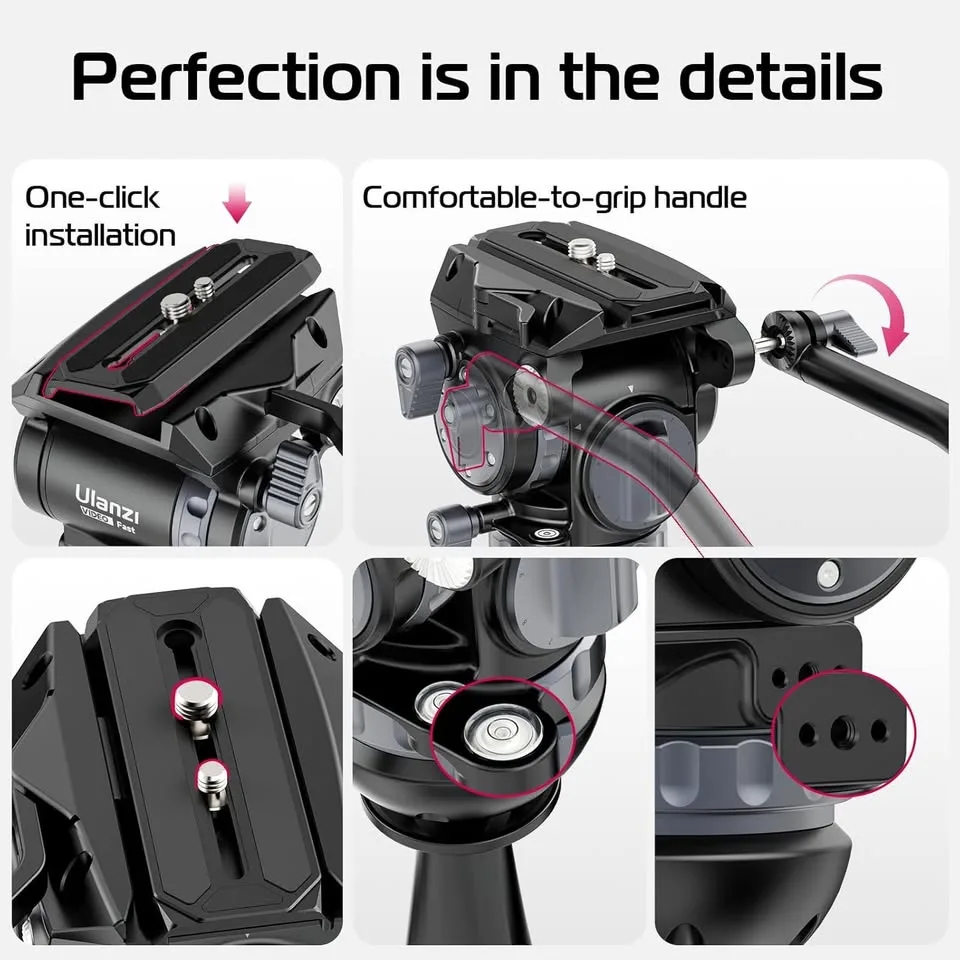 ULANZI VideoFast Heavy Duty Fluid Head - 6-Step image indicator(3)