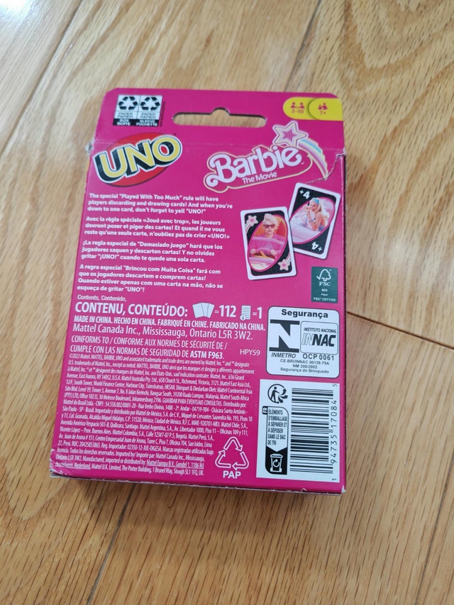 UNO Barbie The Movie Card Game - Mattel 112 Cards - photo 2