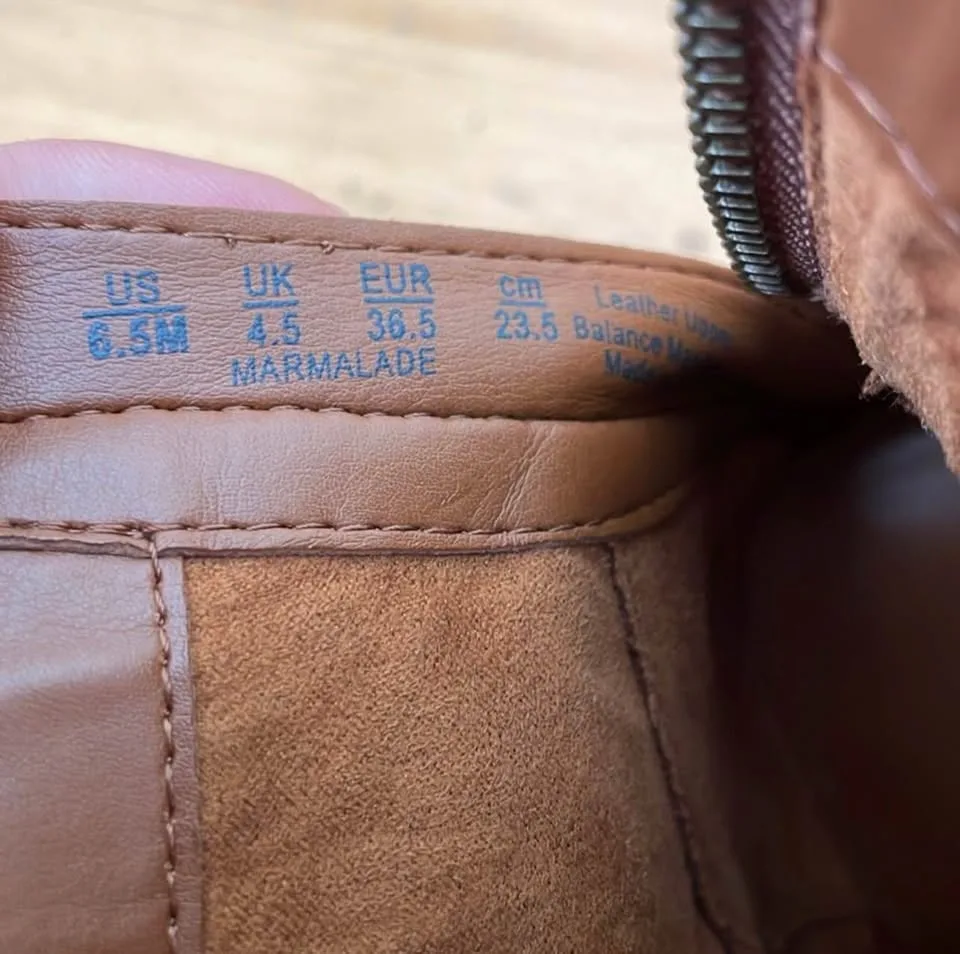 Franco Sarto Brown Leather Heeled Ankle Boots size 6.5 image indicator(7)