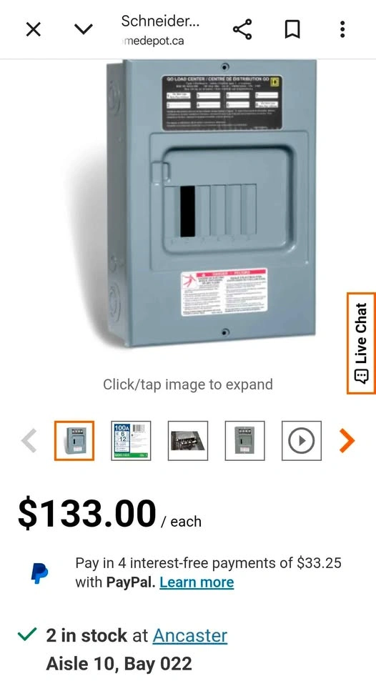 Schneider Electric Square D 100 Amp Sub Panel - photo 5