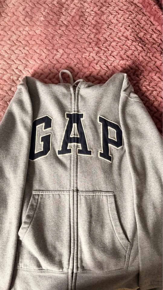 Grey gap hoodie zip up