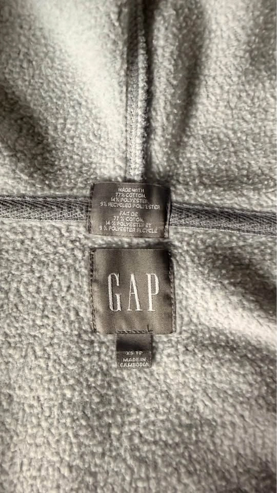 Grey gap hoodie zip up - photo 3