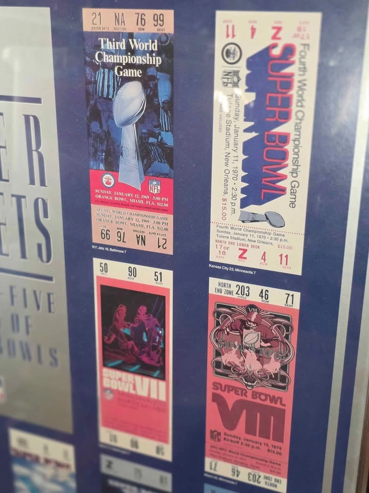 Vintage 1991 NFL Super Bowl XXV Commemorative Framed Poster - photo 3