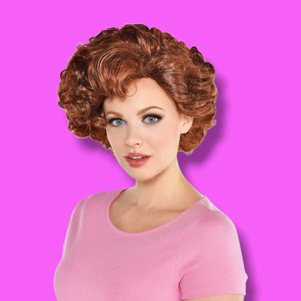 Short Curly Auburn Pretty in Pink Andie Wig - photo 2
