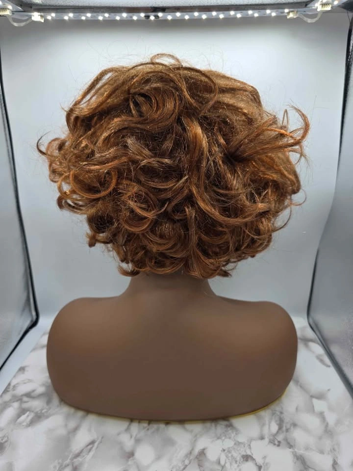 Short Curly Auburn Pretty in Pink Andie Wig - photo 4