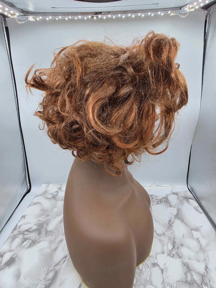 Short Curly Auburn Pretty in Pink Andie Wig - photo 5