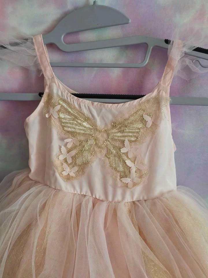 Modern Hero Pink Gold Butterfly Fairy Light Up Dress 3T-4T - photo 3