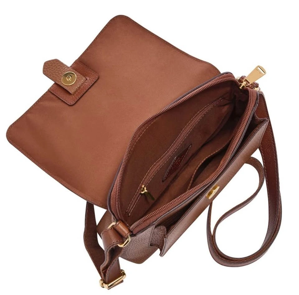 Fossil Kinley Small Crossbody Bag Brown Leather Women’s Purse - photo 3