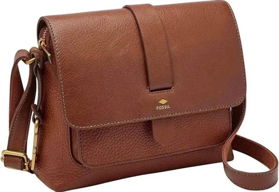 Fossil Kinley Small Crossbody Bag Brown Leather Women’s Purse - photo 4