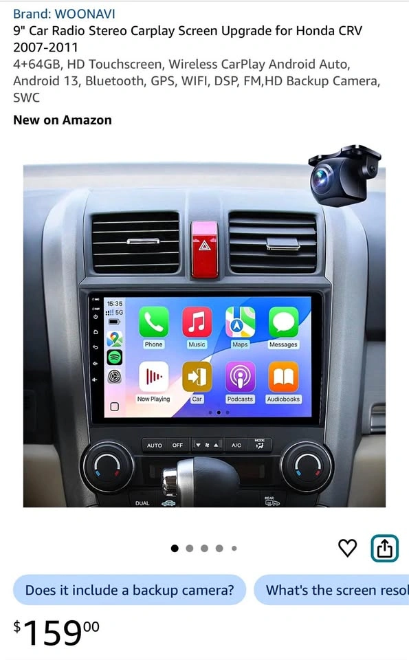 9" Car Radio Stereo Carplay Screen Upgrade for Honda CRV